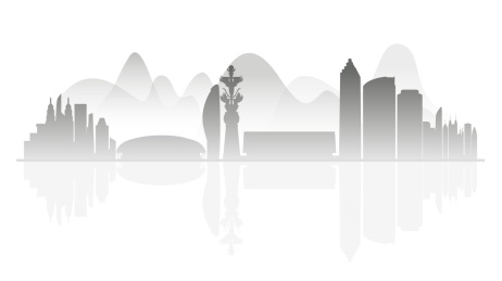 芜湖水墨剪影插画