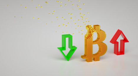 比特币涨跌3d海报