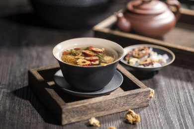 传统饮品盖碗八宝茶
