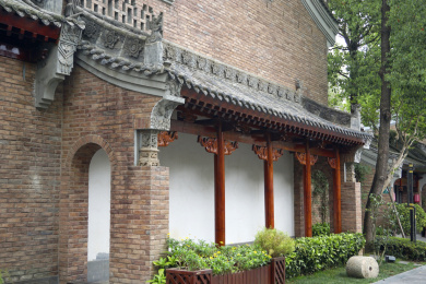 中国四川成都博客小镇住宅建筑中式回廊