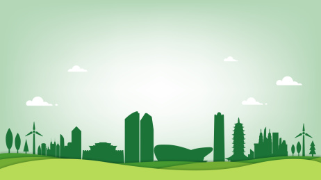 金华剪纸环保插画