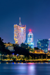 中国澳门城市夜景风光