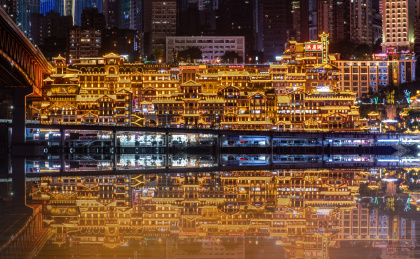 中国重庆洪崖洞民俗风景区