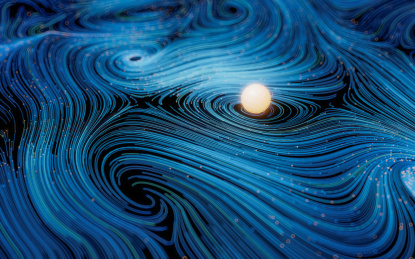 粒子发光线条 抽象宇宙星云带