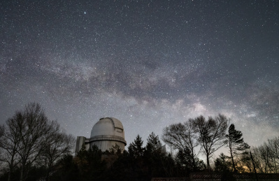 中国河北兴隆天文台春季星空猎户座