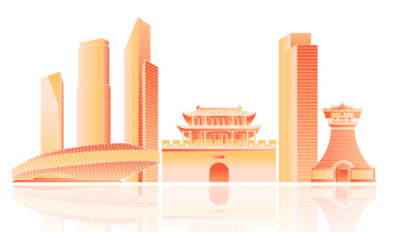 襄阳金融建筑城市矢量图