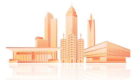 嘉兴金融建筑城市矢量图