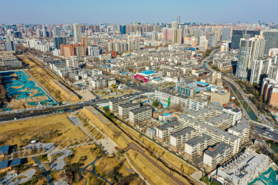 航拍中国河南郑州商代遗址城垣土城墙