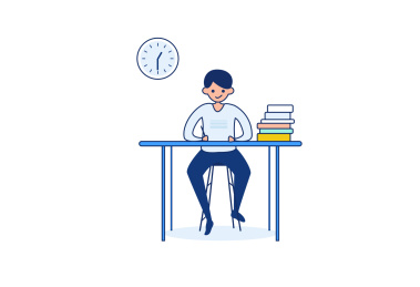 人物学习插画