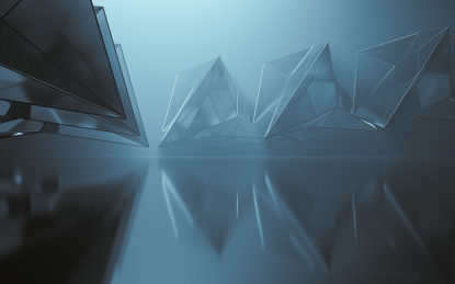 抽象几何体背景3D渲染