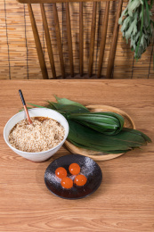 咸蛋黄粽子食材