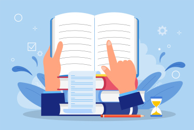 学生学习教育概念插画