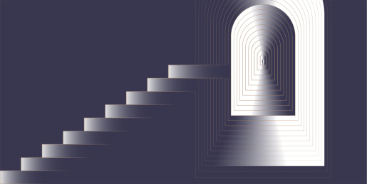 简约抽象几何阶梯