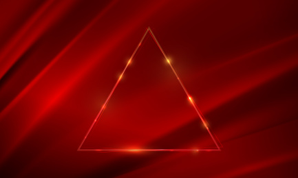 红色质感金色线条抽象风格创意设计背景海报