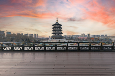 中国河南省隋唐洛阳城国家遗址公园天堂明堂景区