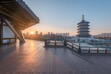 中国河南省隋唐洛阳城国家遗址公园天堂明堂景区