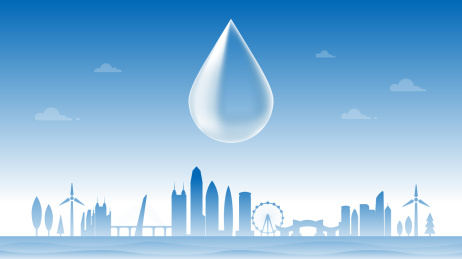 深圳节约用水插画