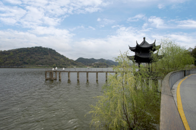 中国浙江杭州市临安区青山湖风光