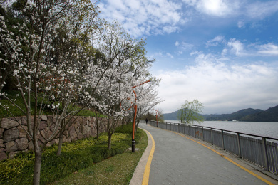 中国浙江杭州市临安区青山湖风光