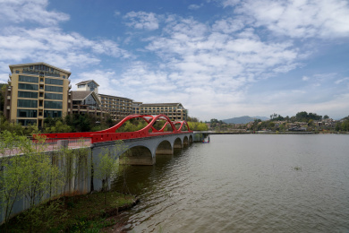 中国浙江杭州市临安区青山湖风光