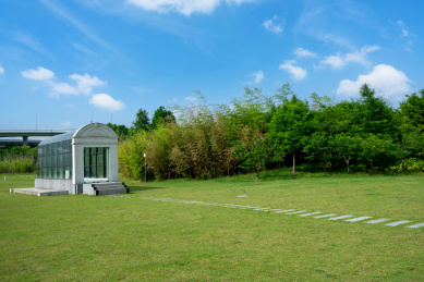 城市公园的草坪绿地