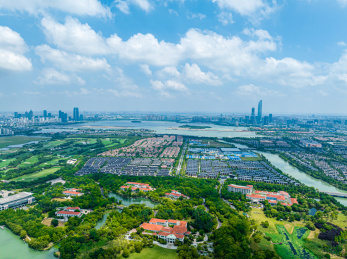 中国江苏苏州工业园区独墅湖风光