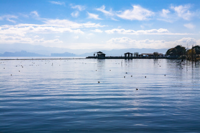 中国云南大理才村码头洱海风光