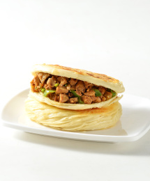 老潼关金丝饼白吉馍肉夹馍