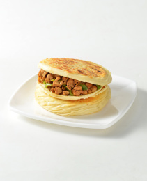 老潼关金丝饼白吉馍肉夹馍