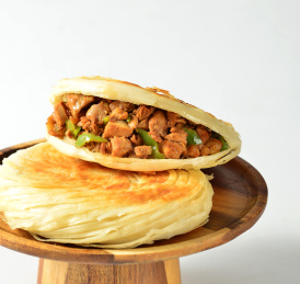 老潼关金丝饼白吉馍肉夹馍