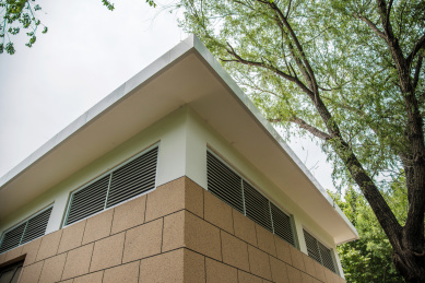 现代建筑的通风窗特写