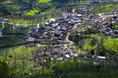 中国云南省临沧市凤庆县诗礼乡山区田园风光