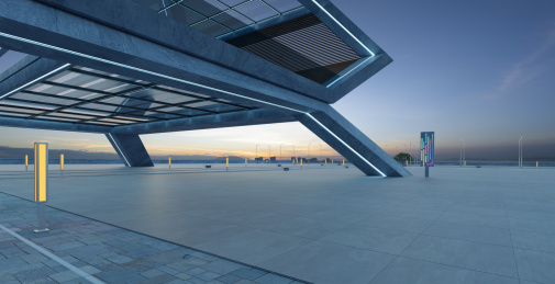 空地和摩登建筑物