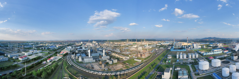 航拍中国吉林化工厂