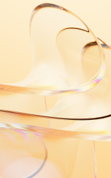 透明玻璃曲面背景3D渲染