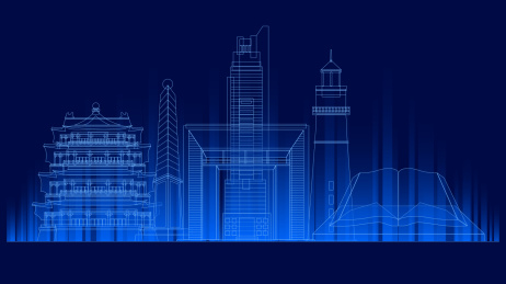 威海城市科技插画