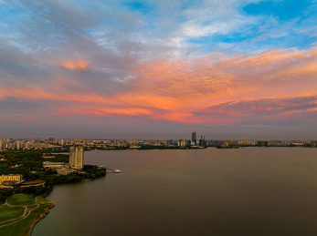 中国江苏苏州工业园区独墅湖风光