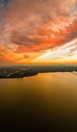 中国江苏苏州工业园区独墅湖风光