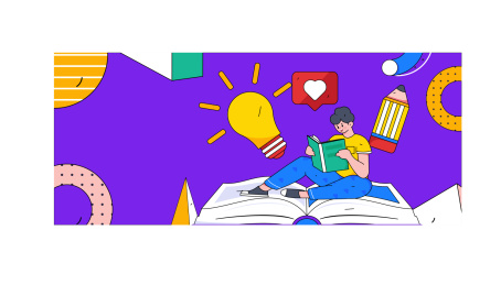 孟菲斯阅读产生灵感人物运营插画