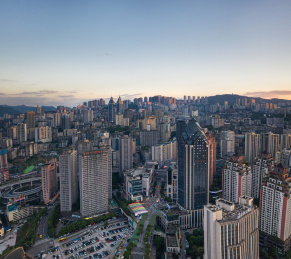 重庆涪陵航拍城市风光