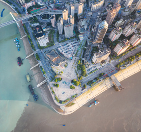 重庆涪陵航拍城市风光