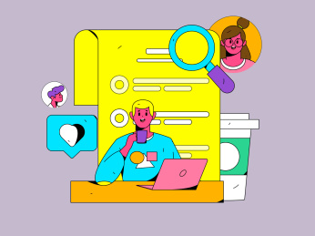 企业求职招聘人物矢量概念运营插画