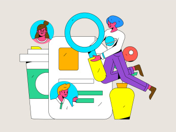 企业求职招聘人物矢量概念运营插画