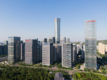 济南汉峪金谷CBD航拍