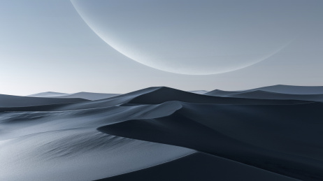 超现实沙漠地貌科技质感元宇宙3d渲染背景