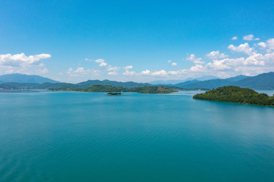 航拍湖南郴州市资兴市东江湖景区