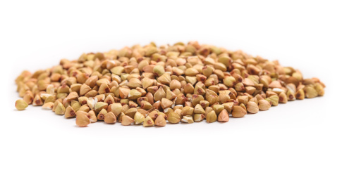 白底上放着荞麦米 荞麦米