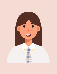 可爱的长发女孩头像证件照矢量插画素材