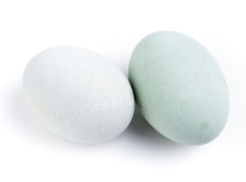 白底上放着皮鸭蛋 皮蛋