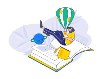 孟菲斯学习人物运营插画